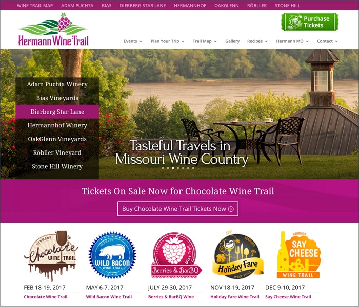 Hermann Wine Trail Website